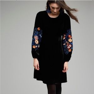 Gorgeous black velvet Anthro dress